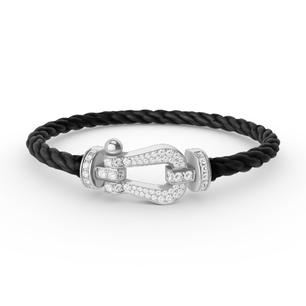 [Bling Jewelrys ]FORCE LARGE HORSESHOE FULL DIAMOND BRACELET SILVER