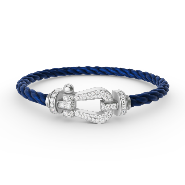 [Bling Jewelrys ]FORCE LARGE HORSESHOE FULL DIAMOND BRACELET SILVER