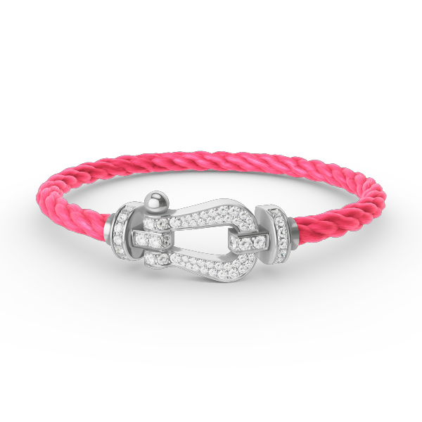 [Bling Jewelrys ]FORCE LARGE HORSESHOE FULL DIAMOND BRACELET SILVER