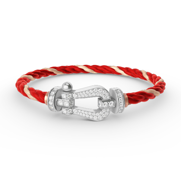 [Bling Jewelrys ]FORCE LARGE HORSESHOE FULL DIAMOND BRACELET SILVER