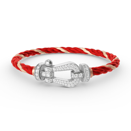 [Bling Jewelrys ]FORCE LARGE HORSESHOE FULL DIAMOND BRACELET SILVER