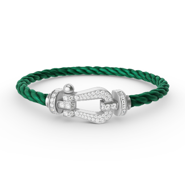 [Bling Jewelrys ]FORCE LARGE HORSESHOE FULL DIAMOND BRACELET SILVER