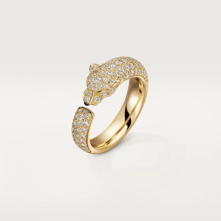 [Bling Jewelrys ]PANTHER RING AUS ROSEGOLD MIT DIAMANTEN
