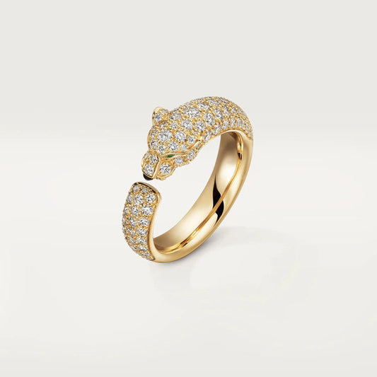 [Bling Jewelrys ]PANTHERE PINK GOLD DIAMOND RING