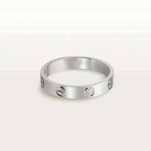 [Bling Jewelrys ]LOVE RING 4MM 1 DIAMOND SILVER