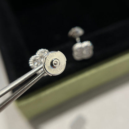 [Bling Jewelrys ]CLOVER MINI DIAMOND STUD EARRINGS