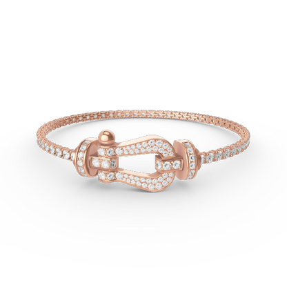 [Bling Jewelrys] GROSSES HORSESHOE-TENNISARMBAND MIT VOLLBESATZ