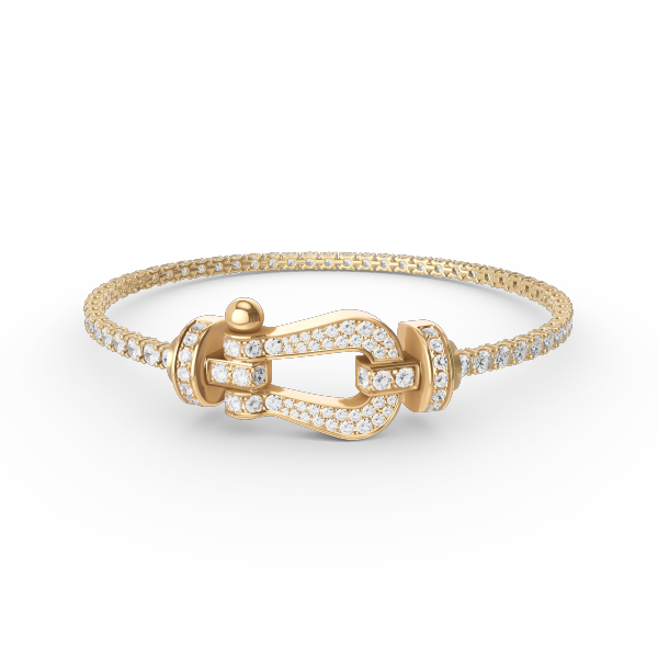 [Bling Jewelrys] GROSSES HORSESHOE-TENNISARMBAND MIT VOLLBESATZ