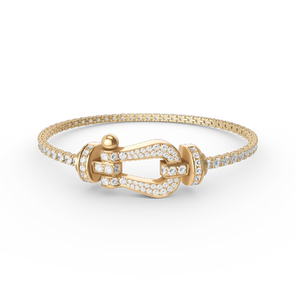 [Bling Jewelrys] GROSSES HORSESHOE-TENNISARMBAND MIT VOLLBESATZ