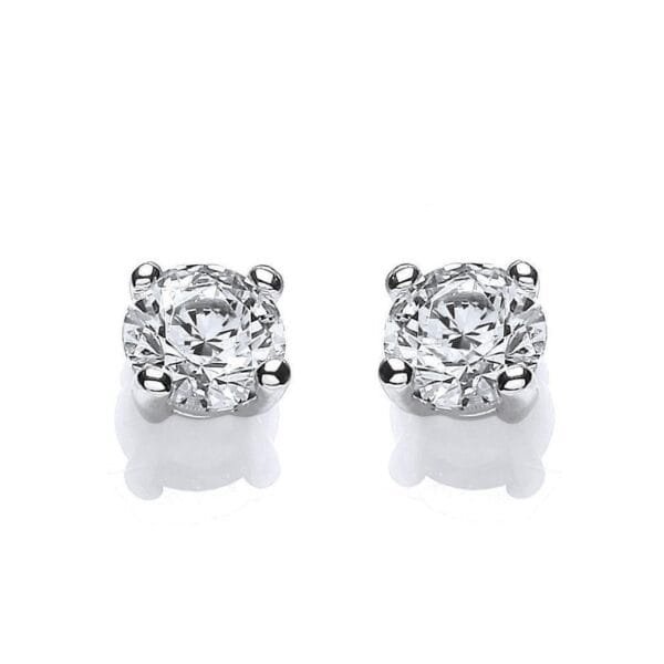 925 sterling silver piercing earring custom fashion crystal cz stone stud earrings for ladies