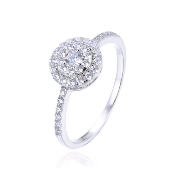 wholesale silver cz stone 925 sterling ring women silver rings engagement ring