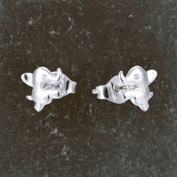 cute animal 925 sterling silver small cute elephant earrings for girl