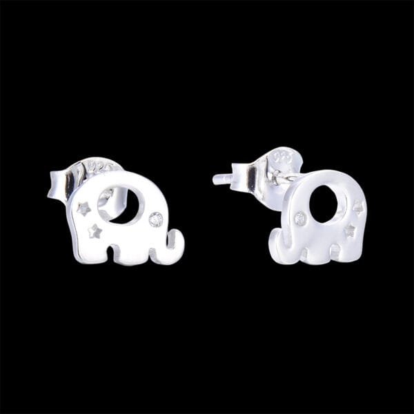 animal style lovely elephant stud earrings women 925 sterling silver earrings stud new fashion