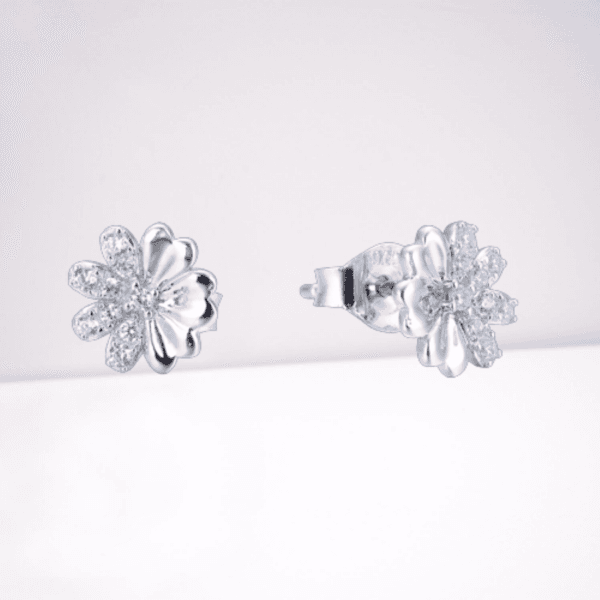 exquisite fashion jewelry silver 925 flower earring stud statement earrings