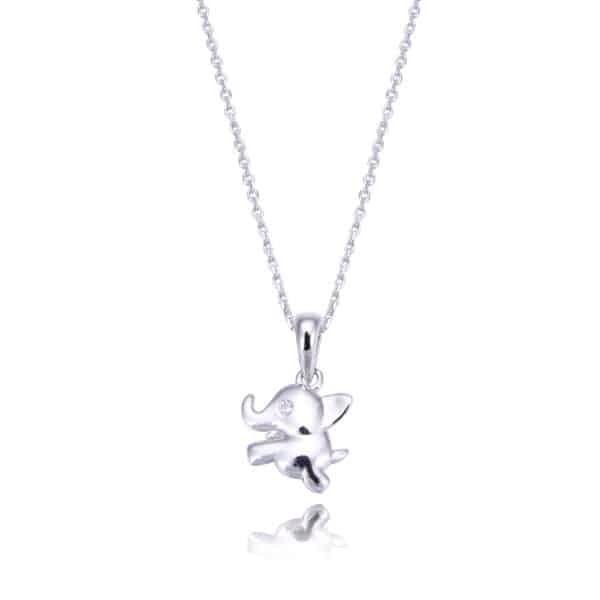 Minimalist jewelry  925 sterling silver  elephant pendant necklaces for party gift
