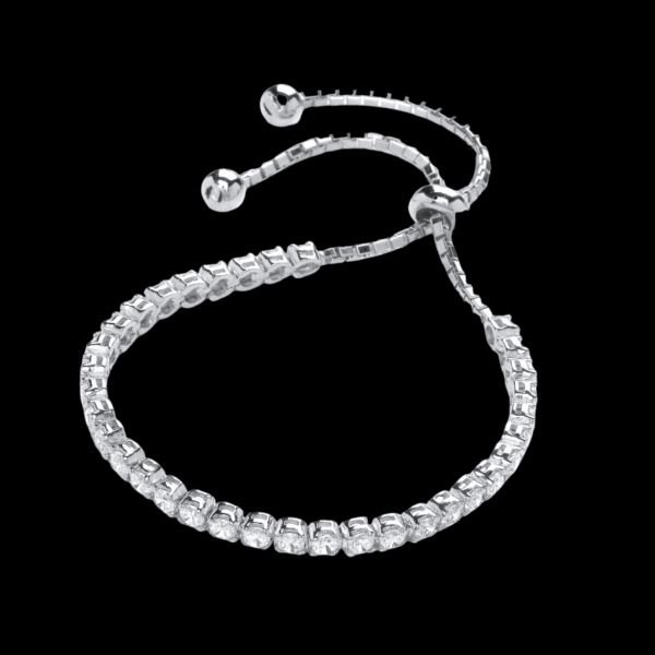 popular cz crystal bracelet 925 silver adjustable tennis chain bracelets