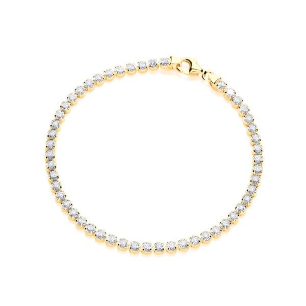 fine jewelry classic jewelry 925 sterling silver 14k 18k gold plated classic fine tennis bracelet