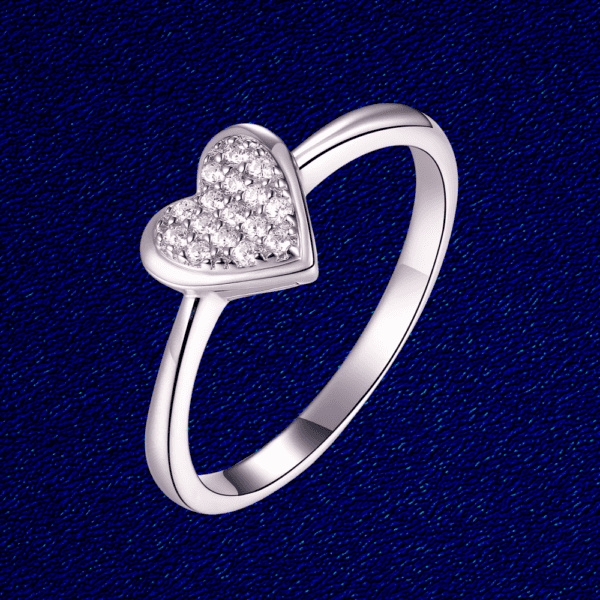 wholesale hot selling classics design custom jewelry 925 sterling silver rings heart ring for women