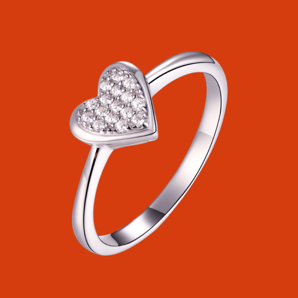 wholesale hot selling classics design custom jewelry 925 sterling silver rings heart ring for women