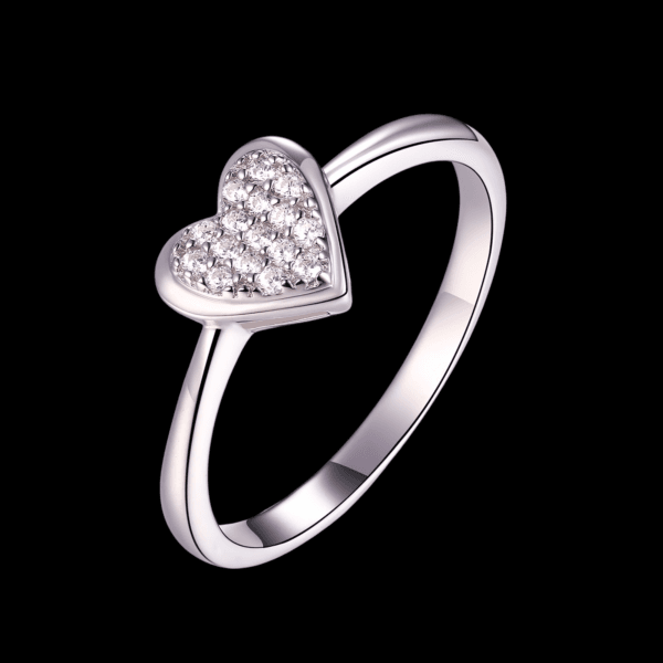 wholesale hot selling classics design custom jewelry 925 sterling silver rings heart ring for women