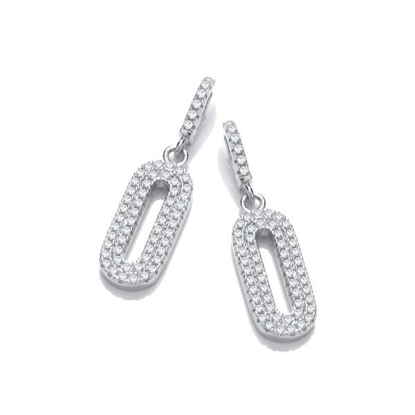 new female crystal rhinestone 925 silver jewelry zero shape drop earrings full bling cz stone dangle earrings