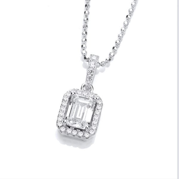 popular style 925 sterling silver jewelry necklace rectangle stone pendant chain necklace for women