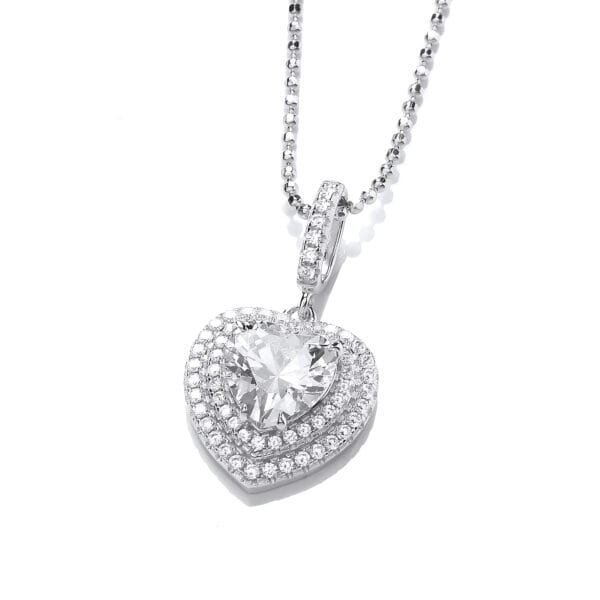 new fashion s925 sterling silver heart pendant necklace inlaid main stone pendant necklace