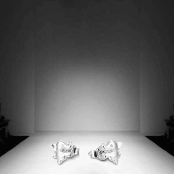 cute animal 925 sterling silver small cute elephant earrings for girl