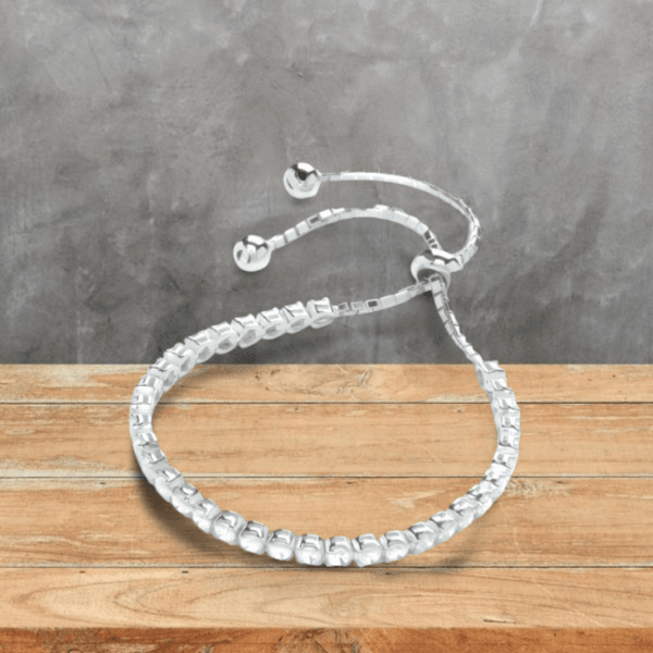 popular cz crystal bracelet 925 silver adjustable tennis chain bracelets