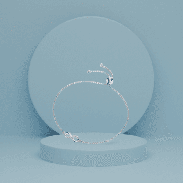hotsale cz crystal infinity bracelet 925 silver adjustable eight shaped bracelets