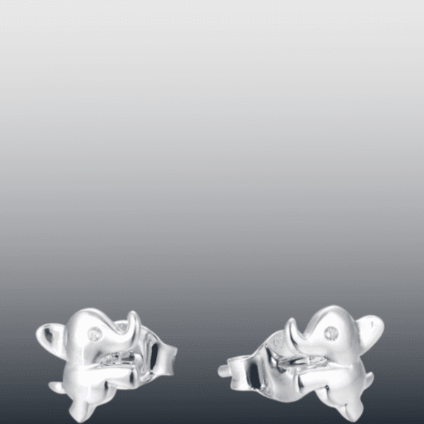 cute animal 925 sterling silver small cute elephant earrings for girl