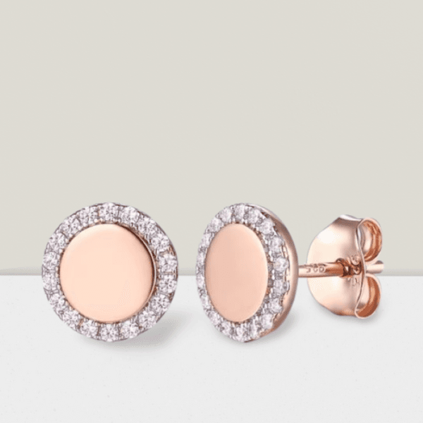 925 sterling silver earrings 14k gold plated cubic zircon inlayed stud earrings jewelry for women gift