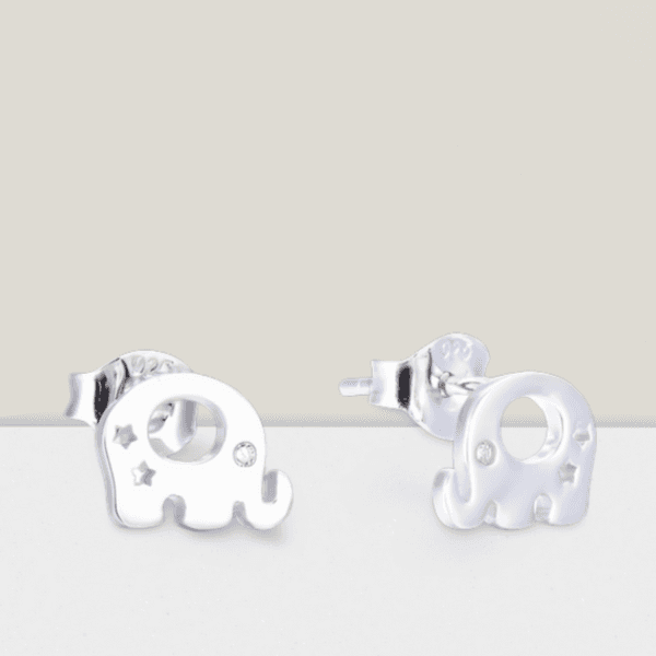 animal style lovely elephant stud earrings women 925 sterling silver earrings stud new fashion